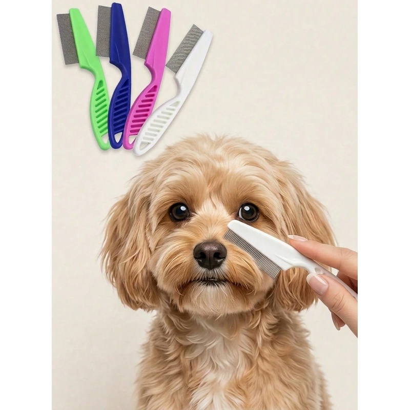 Flea Comb Fine Tooth Pet Tear Stain - Grzebień do usuwania plam łzowych i