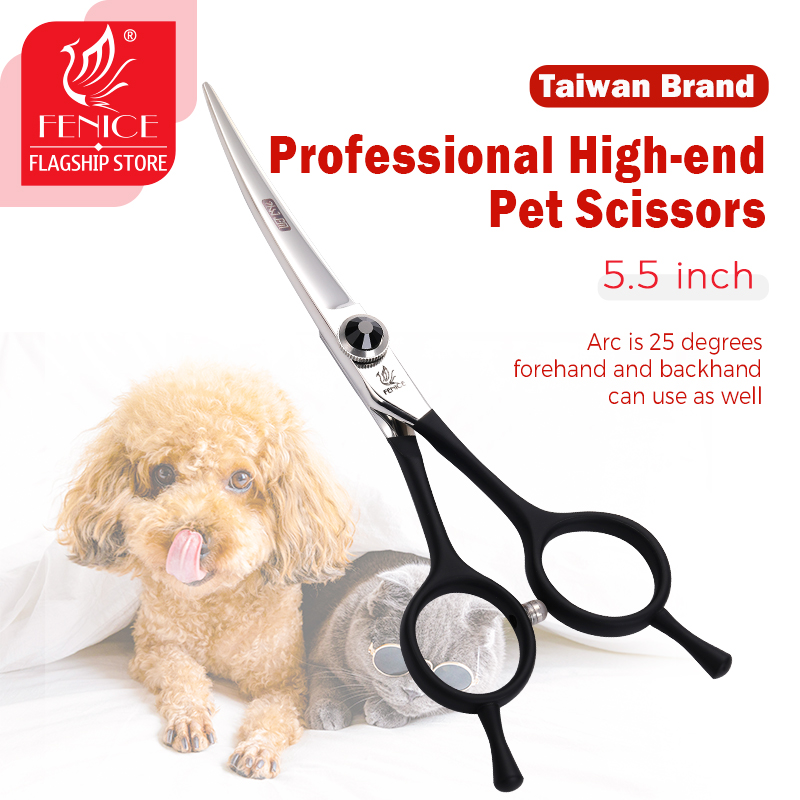 Professional Pet Grooming Scissors Curved - Fenice 5. 5-calowe profesjonalne zakrzywione nożyczki
