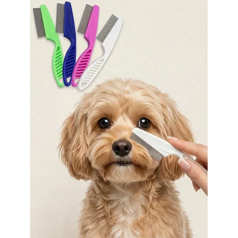 Flea Comb Fine Tooth Pet Tear Stain - Grzebień do usuwania plam i pcheł,