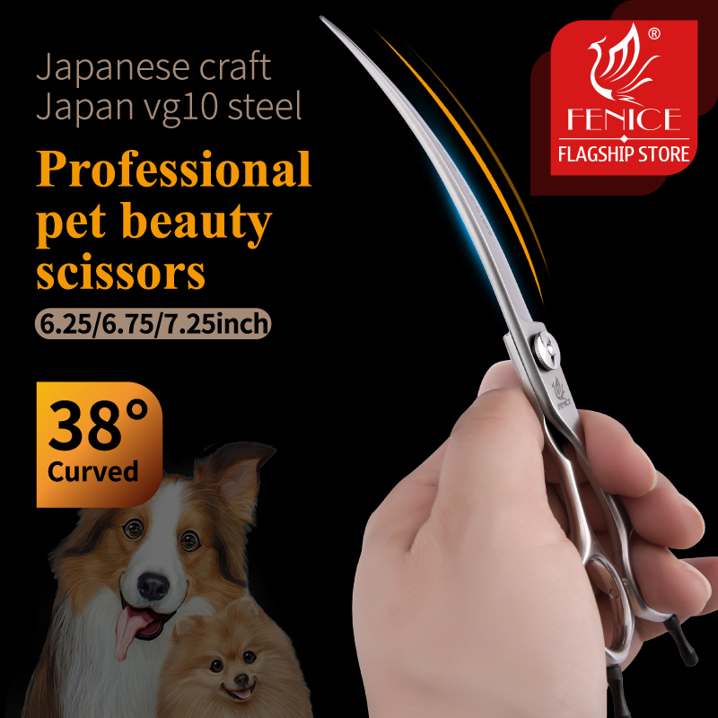 Professional Pet Grooming Scissors Curved - Fenice profesjonalne Dog Grooming zakrzywione nożyczki