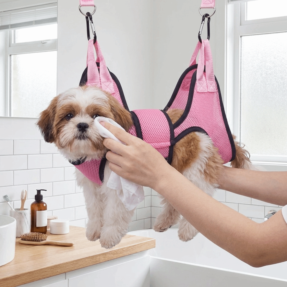 Pet Grooming Hammock Sling Restraint - Regulowana siatka do pielęgnacji psów, hamak
