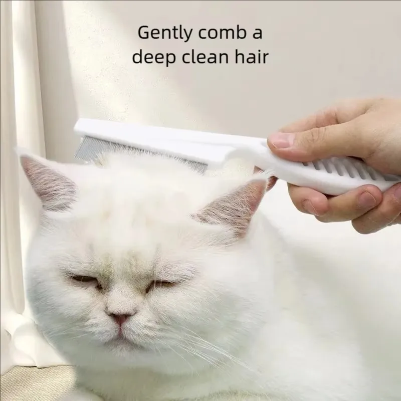 Flea Comb Fine Tooth Pet Tear Stain - 1 szt. Grzebień do usuwania plam