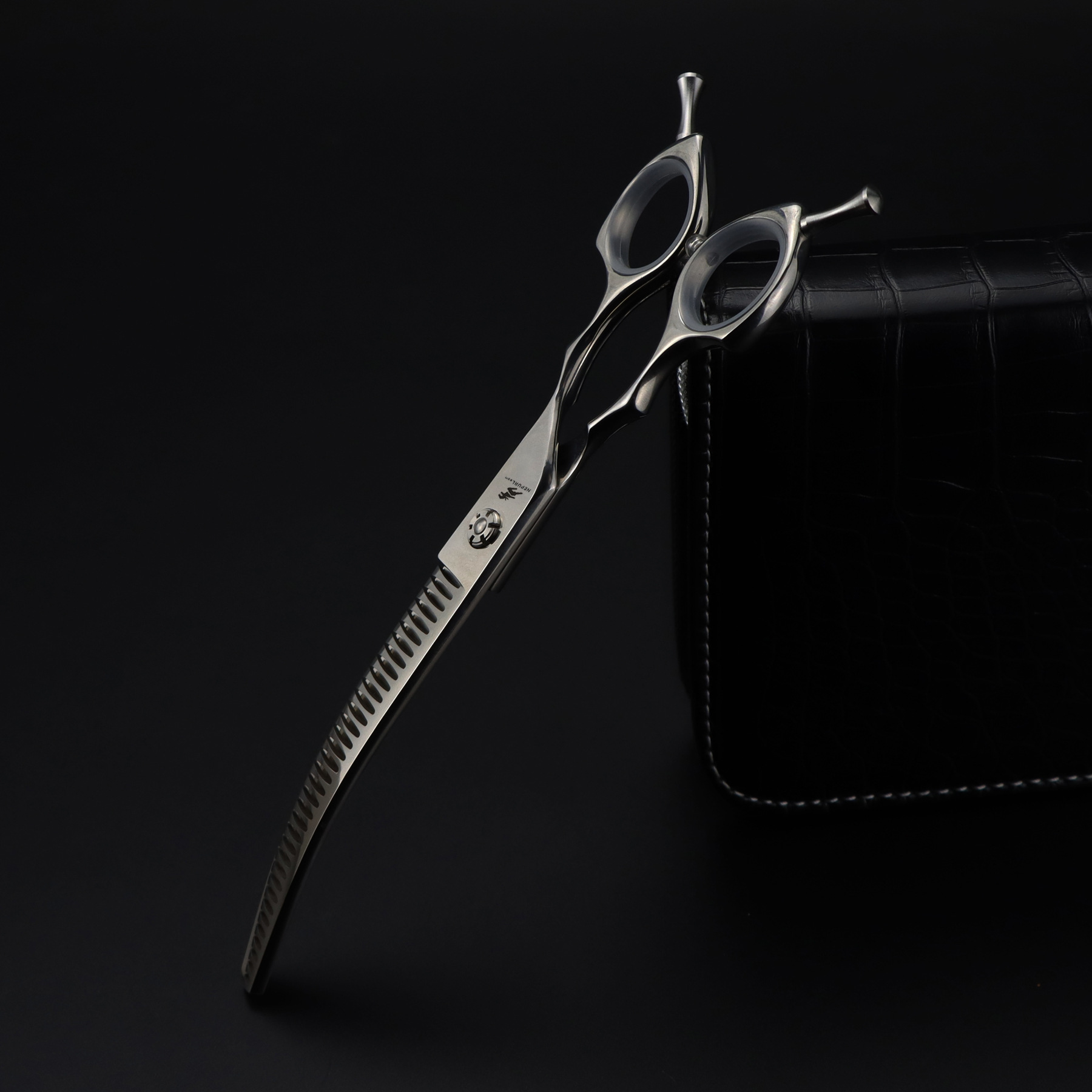 Professional Pet Grooming Scissors Curved - Pies zakrzywione degażówki 7.5 