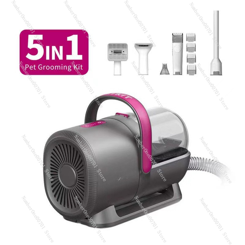 Pet Grooming Vacuum Suction Kit 5 In 1 - Zestaw do pielęgnacji zwierząt 5 w