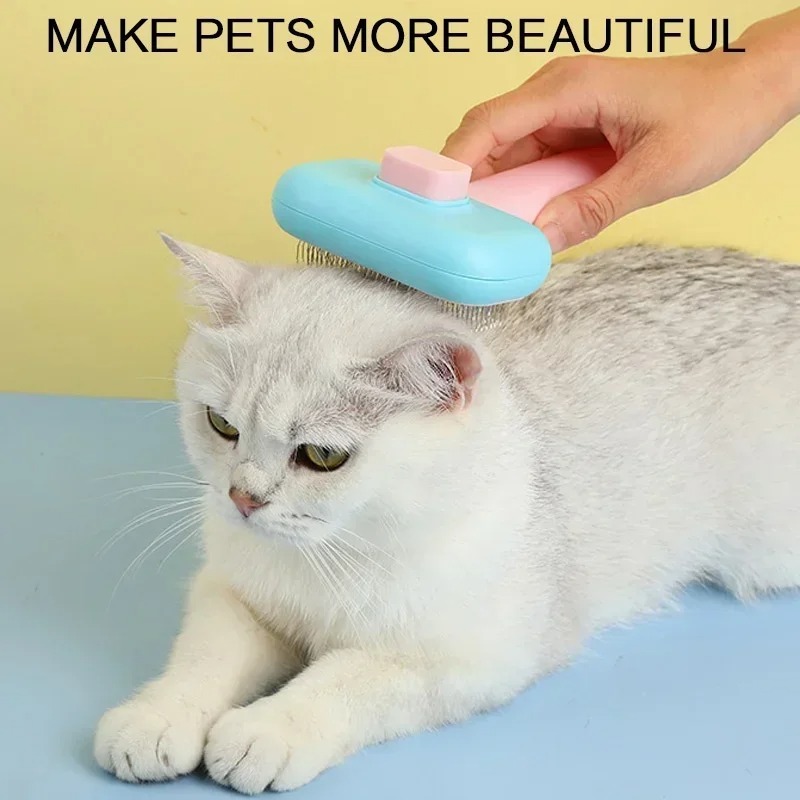Slicker Brush Self Cleaning Pet Grooming - Szczotka do pielęgnacji zwierząt, automatycznie się