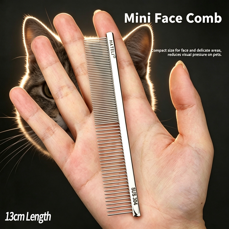 Flea Comb Fine Tooth Pet Tear Stain - Grzebień do pielęgnacji twarzy zwierząt ze