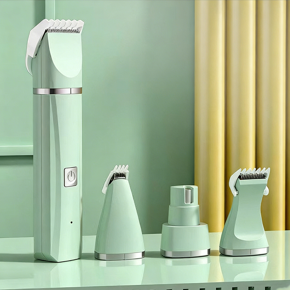 Cordless Dog Clippers Low Noise Grooming - Zestaw do pielęgnacji zwierząt 4 w