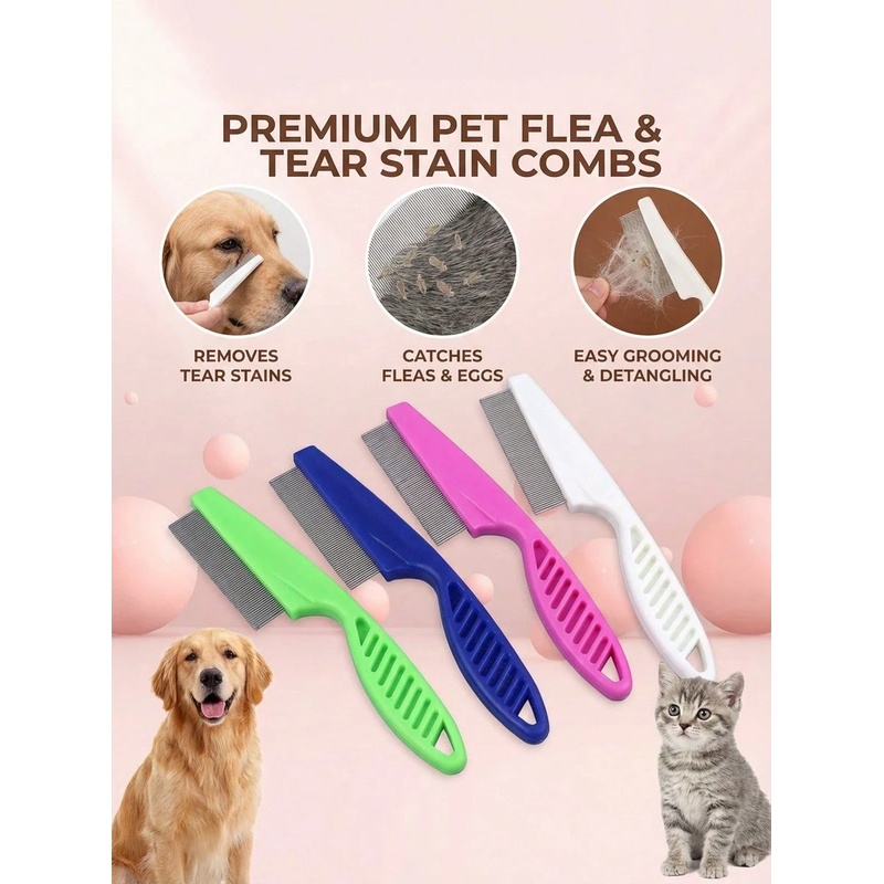 Grzebień do usuwania plam łzow – Flea Comb Fine Tooth Pet Tear Stain recenzja i cena