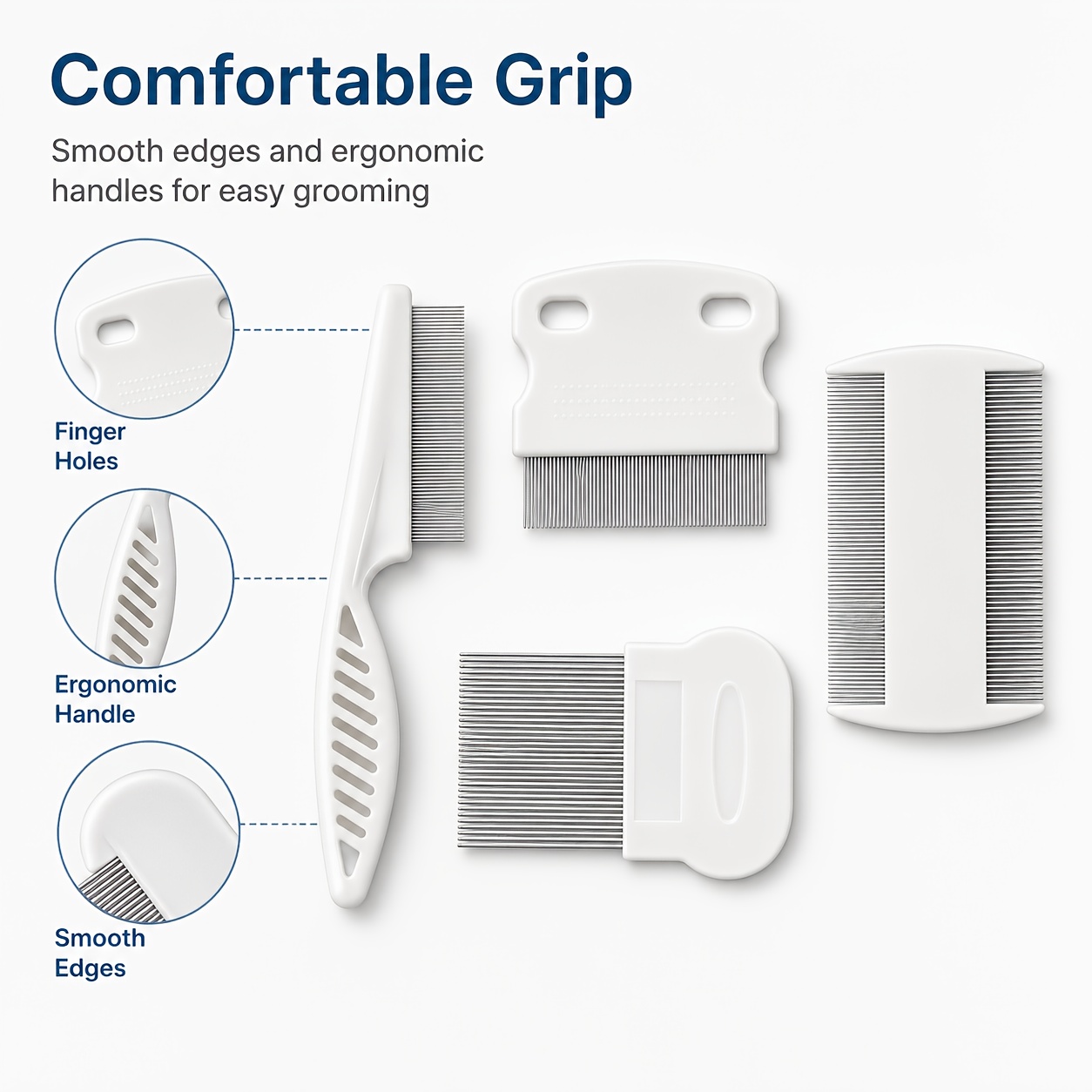 4 sztuki: grzebień do czyszcze – Flea Comb Fine Tooth Pet Tear Stain recenzja i cena