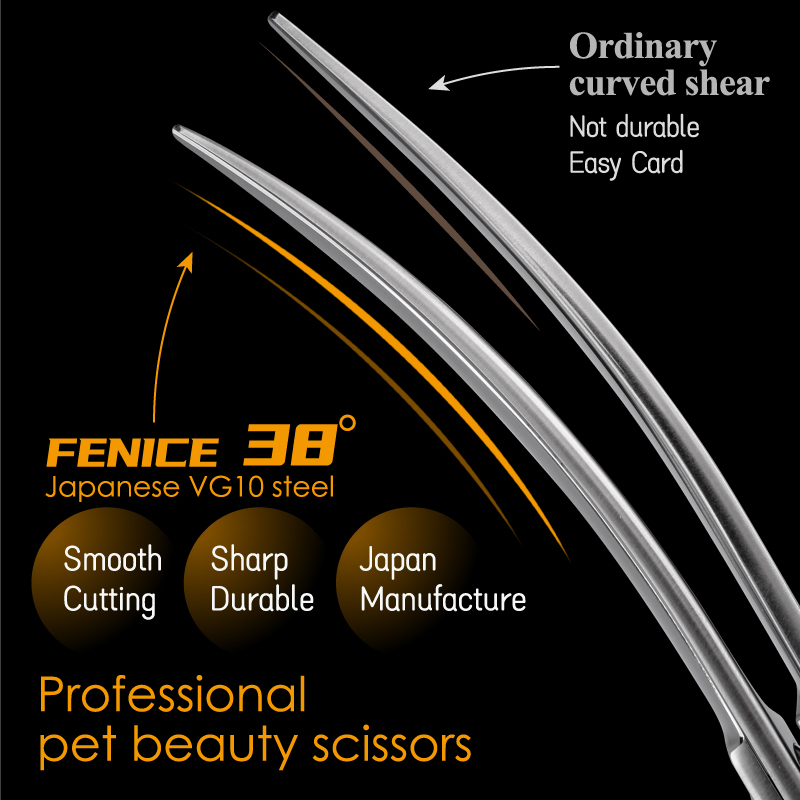 Fenice profesjonalne Dog Groom – Professional Pet Grooming Scissors Curved recenzja i cena