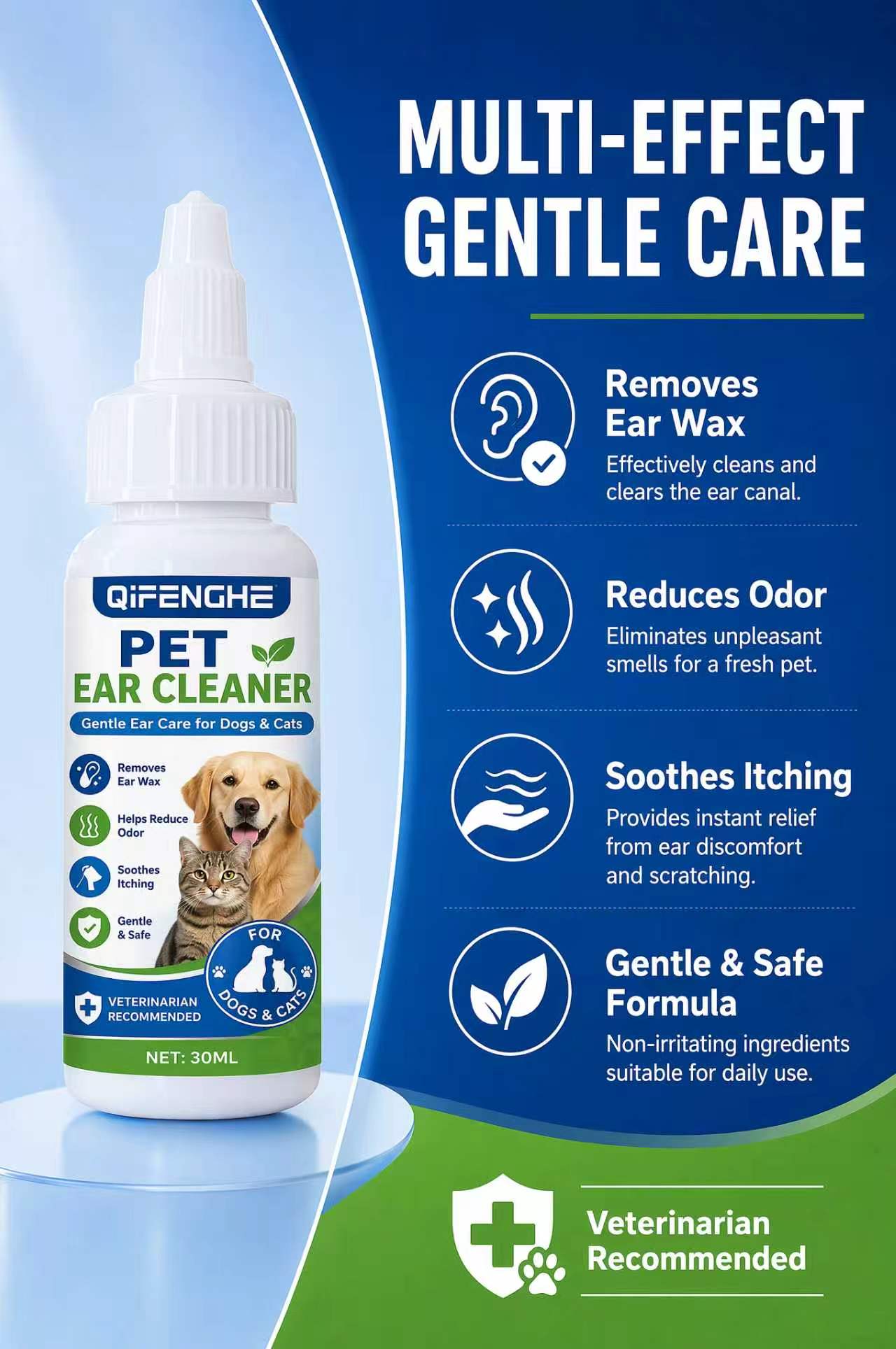 30ml Kropli do Czyszczenia Usz – Dog Ear Cleaner Solution Drops Wash recenzja i cena