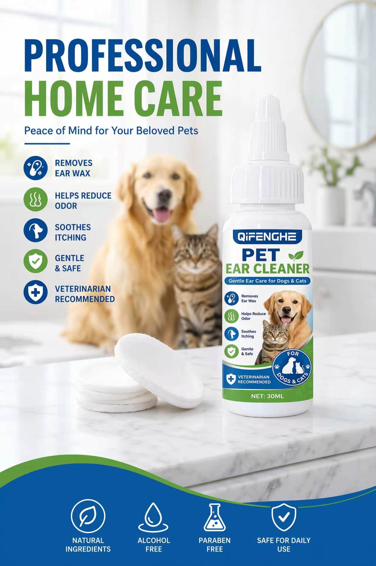 30ml Kropli do Czyszczenia Usz – Dog Ear Cleaner Solution Drops Wash recenzja i cena