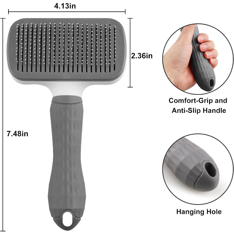 Szczotka do sierści zwierząt z – Slicker Brush Self Cleaning Pet Grooming recenzja i cena