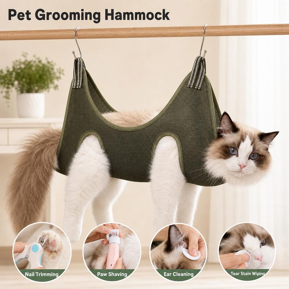 Hamak do pielęgnacji zwierząt, – Pet Grooming Hammock Sling Restraint recenzja i cena