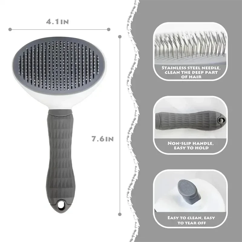 Samoczyszczący grzebień do usu – Slicker Brush Self Cleaning Pet Grooming recenzja i cena