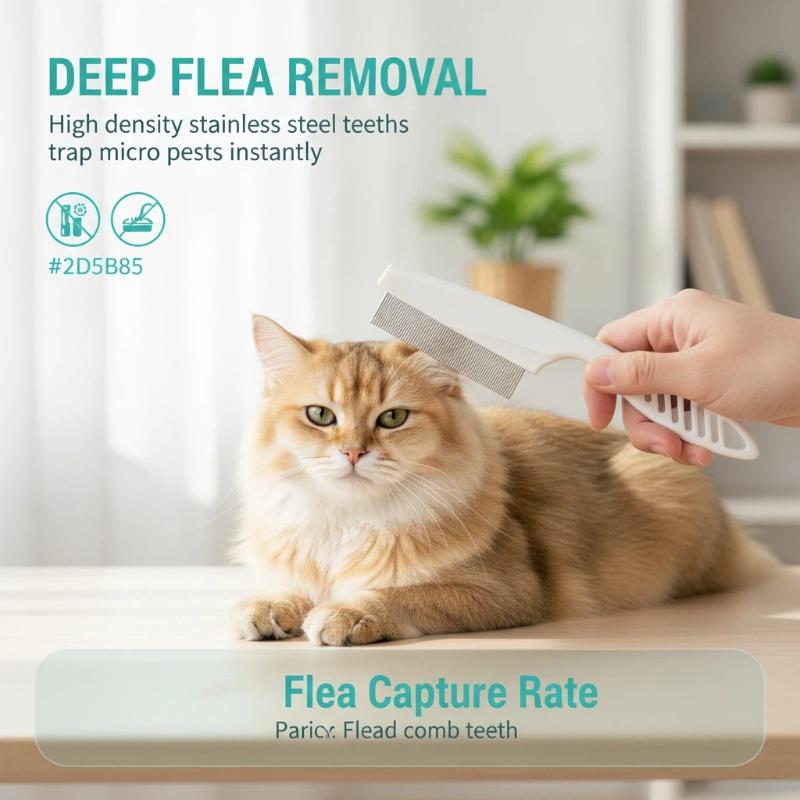 Grzebień do usuwania plam i pa – Flea Comb Fine Tooth Pet Tear Stain recenzja i cena