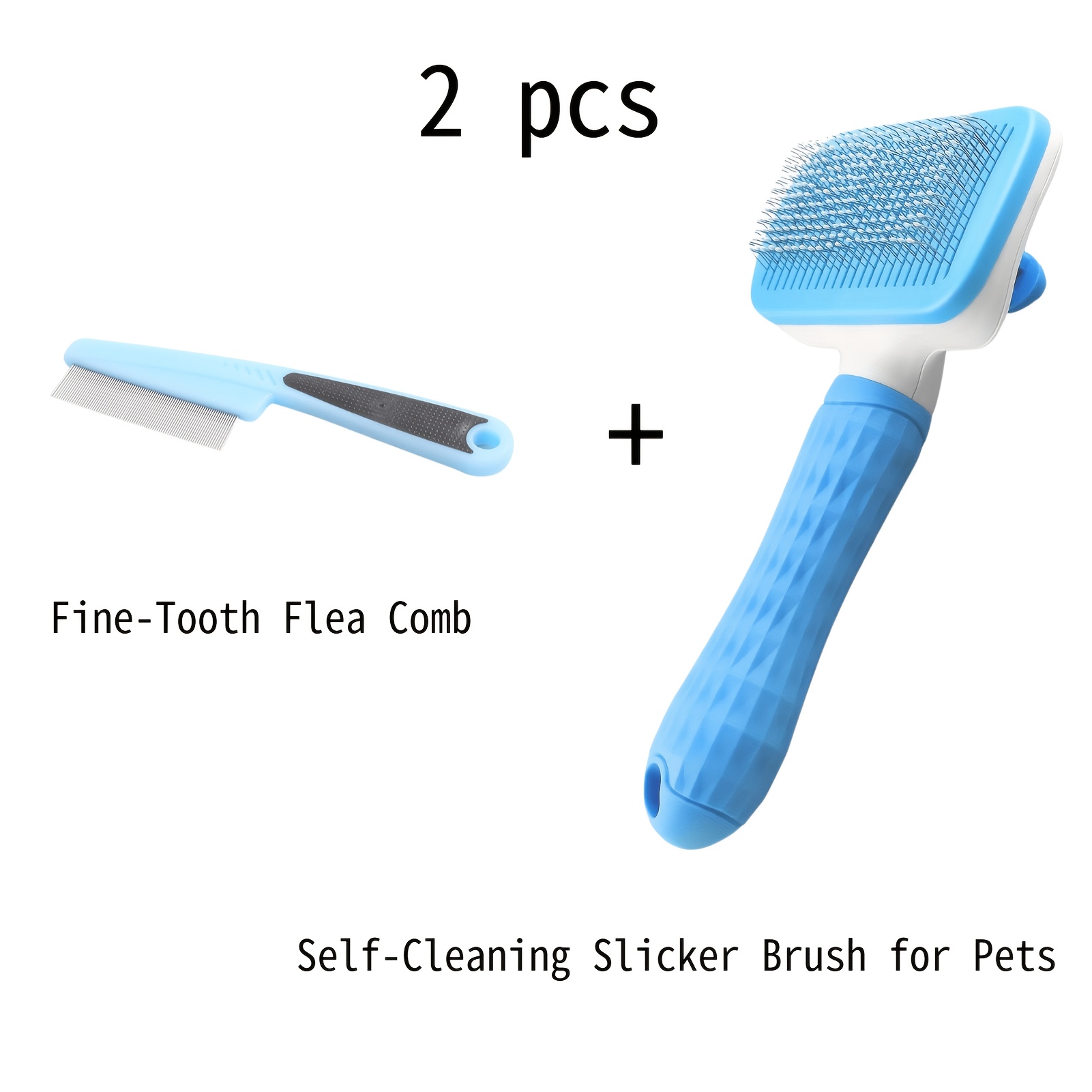 2-częściowy zestaw narzędzi do – Slicker Brush Self Cleaning Pet Grooming recenzja i cena