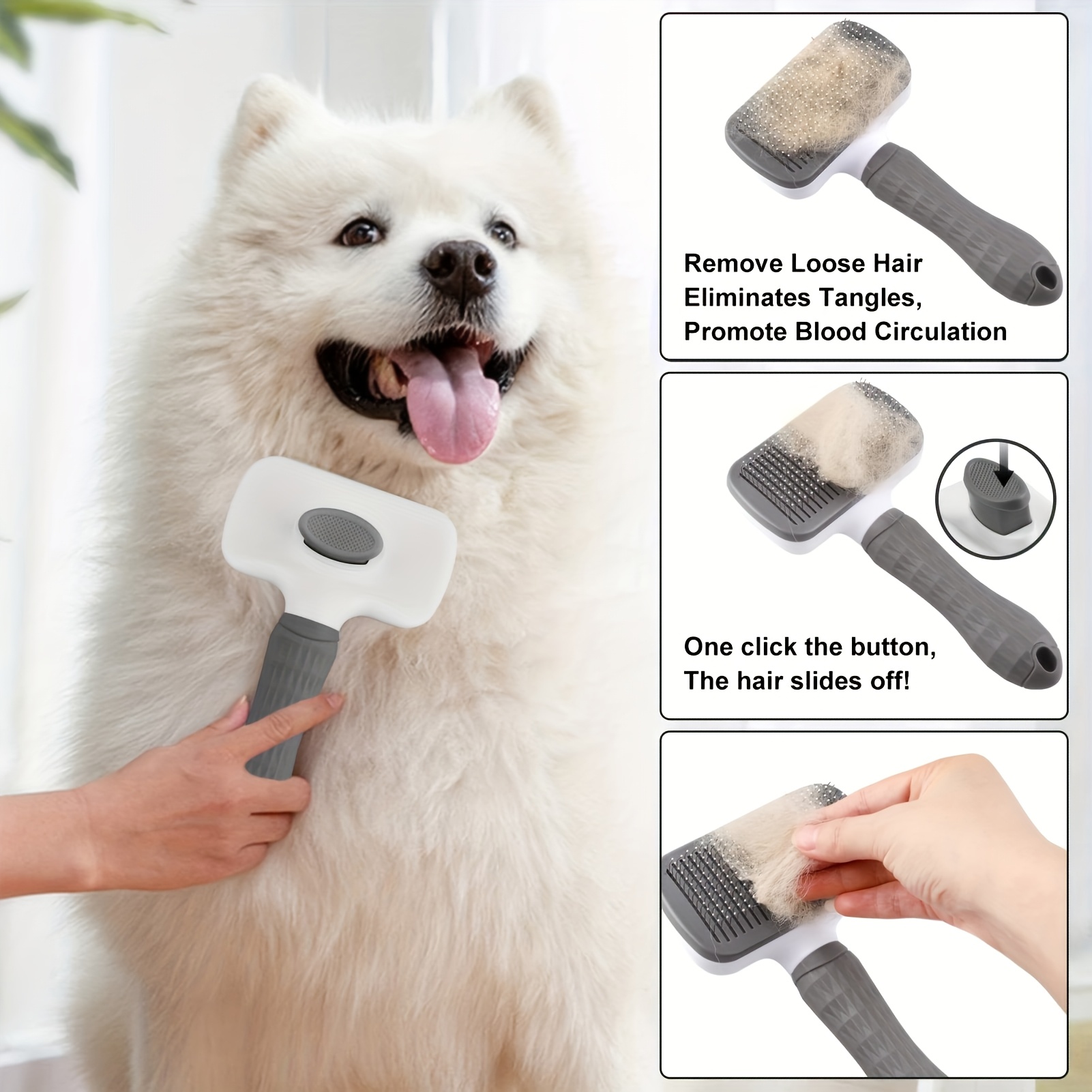 2-częściowy zestaw narzędzi do – Slicker Brush Self Cleaning Pet Grooming recenzja i cena