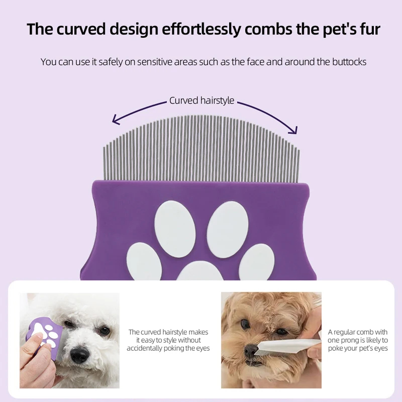 Grzebień do usuwania pcheł dla – Flea Comb Fine Tooth Pet Tear Stain recenzja i cena
