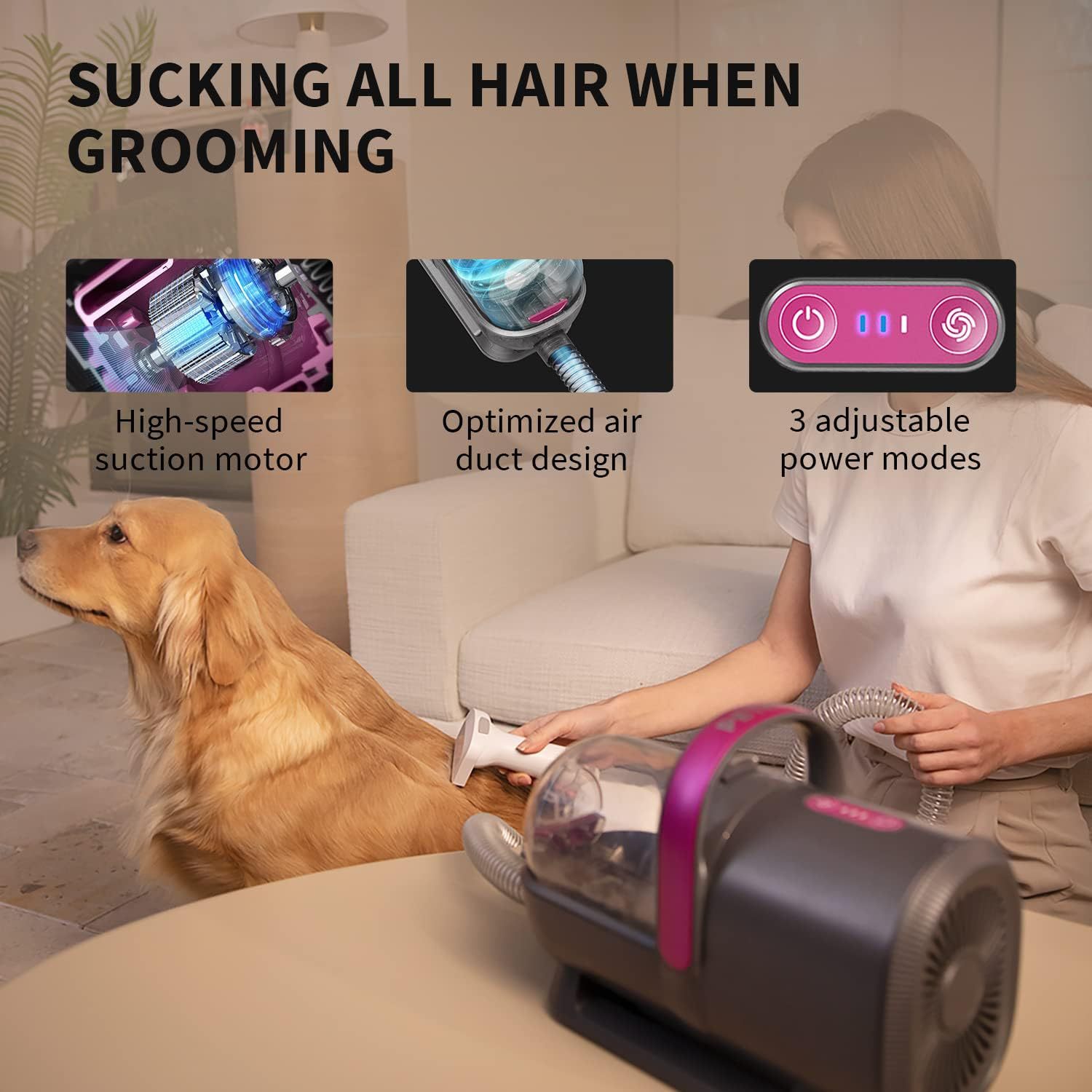 PETKIT Airclipper 5-w-1 Zestaw – Pet Grooming Vacuum Suction Kit 5 In 1 recenzja i cena