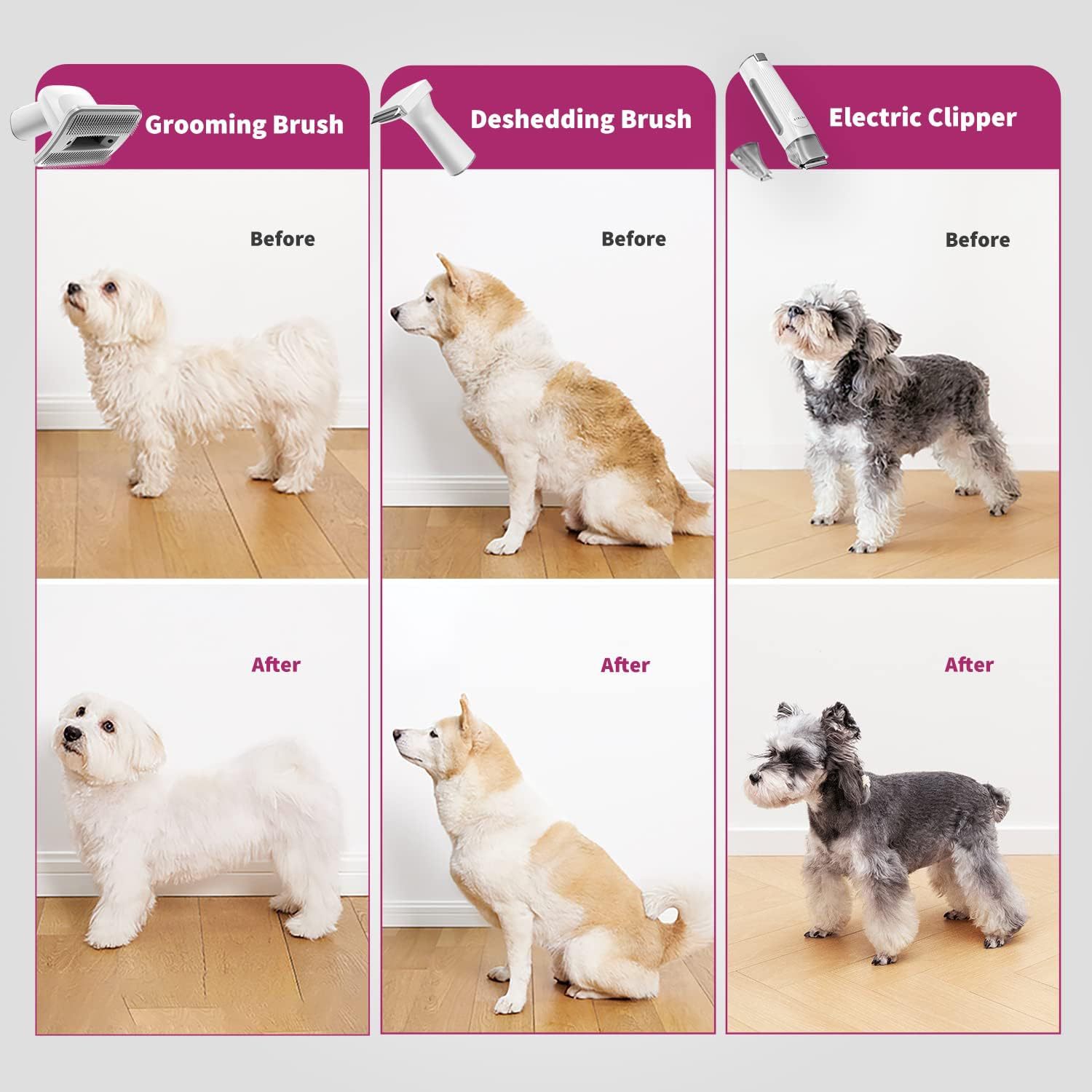 PETKIT Airclipper 5-w-1 Zestaw – Pet Grooming Vacuum Suction Kit 5 In 1 recenzja i cena
