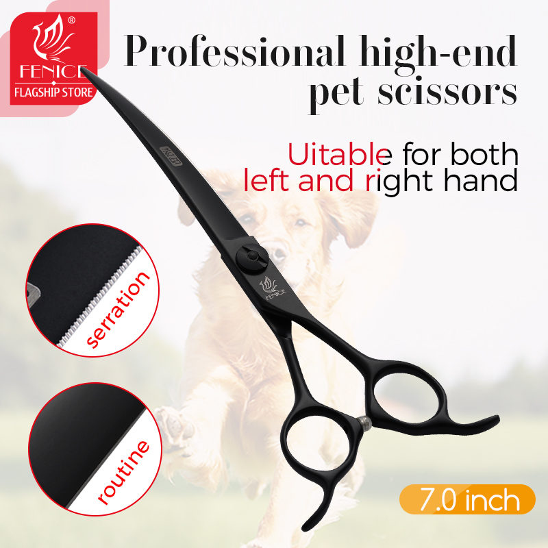Profesjonalne nożyczki Fenice  – Professional Pet Grooming Scissors Curved recenzja i cena