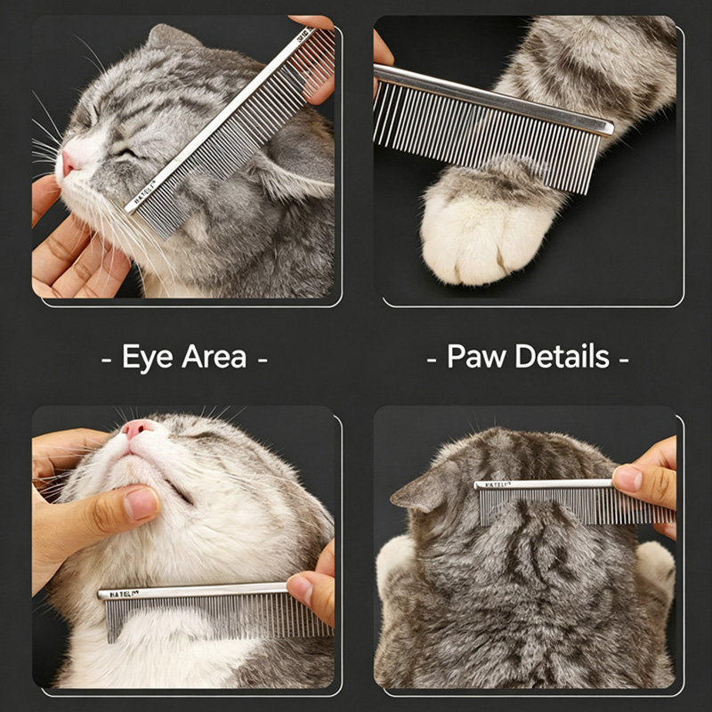 Grzebień do pielęgnacji twarzy – Flea Comb Fine Tooth Pet Tear Stain recenzja i cena