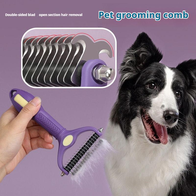 Grzebień do usuwania kołtunów  – Undercoat Rake Dematting Tool Dog Shedding recenzja i cena