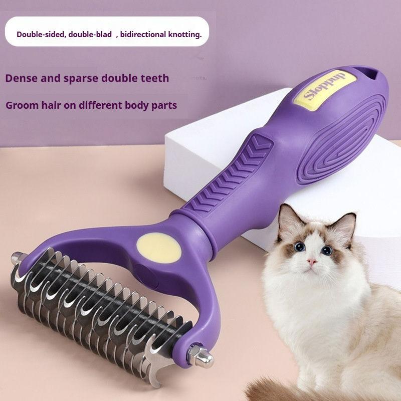 Grzebień do usuwania kołtunów  – Undercoat Rake Dematting Tool Dog Shedding recenzja i cena