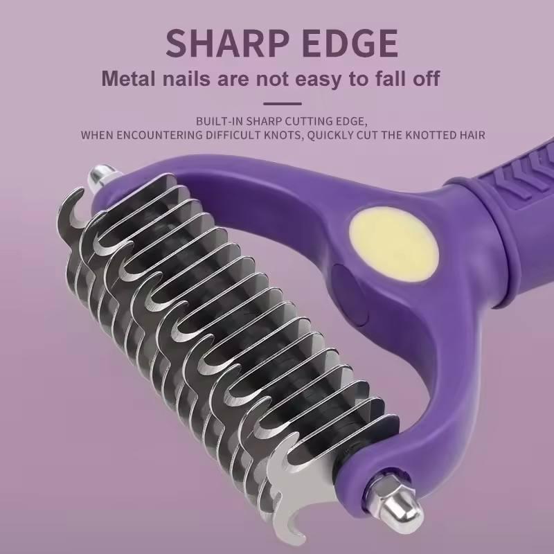 Grzebień do usuwania kołtunów  – Undercoat Rake Dematting Tool Dog Shedding recenzja i cena