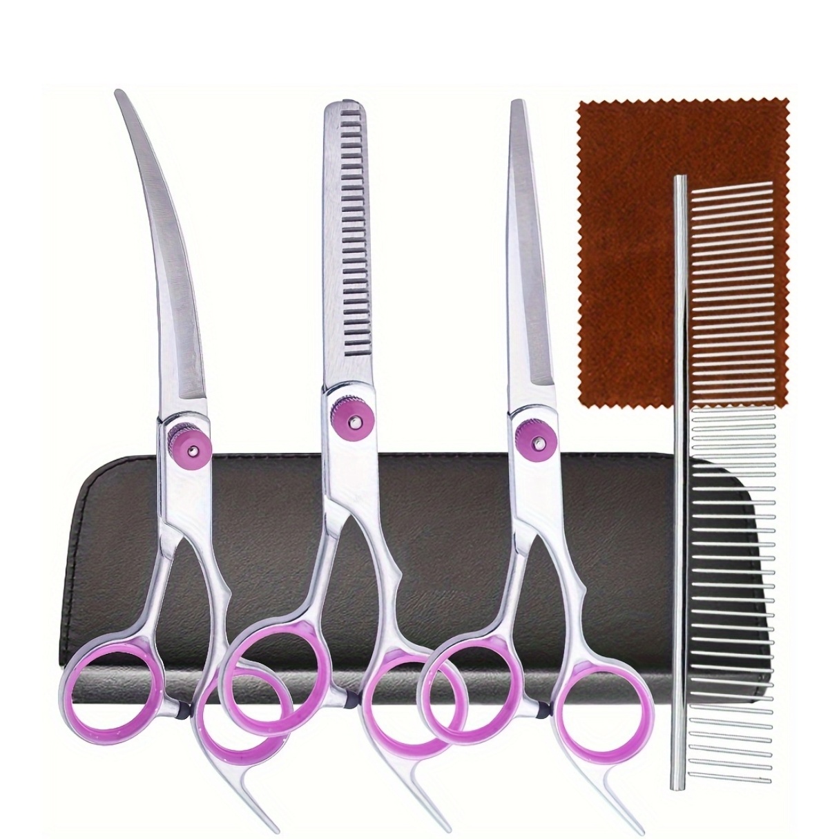 Profesjonalny zestaw nożyczek  – Professional Pet Grooming Scissors Curved recenzja i cena