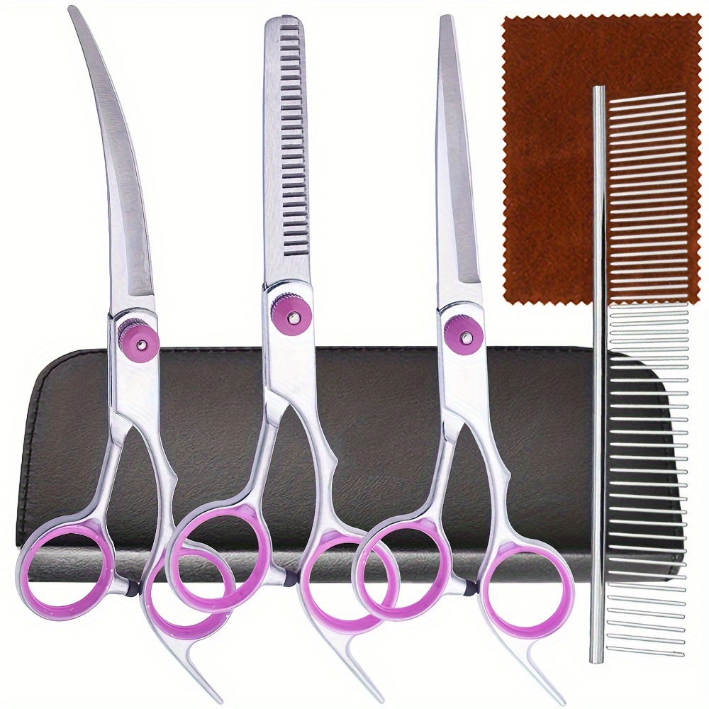 Profesjonalny zestaw nożyczek  – Professional Pet Grooming Scissors Curved recenzja i cena
