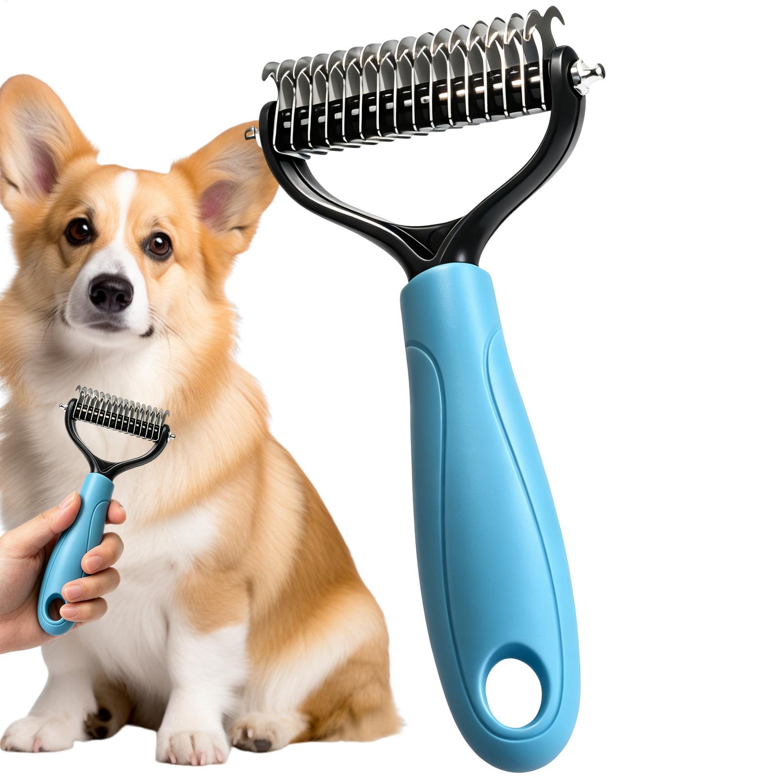Dwustronna szczotka do usuwani – Undercoat Rake Dematting Tool Dog Shedding recenzja i cena