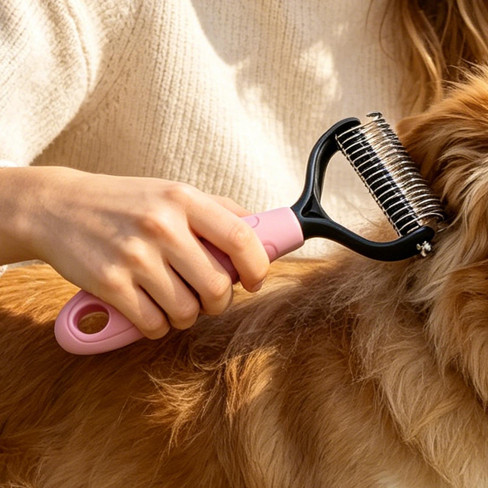 Dwustronna szczotka do usuwani – Undercoat Rake Dematting Tool Dog Shedding recenzja i cena